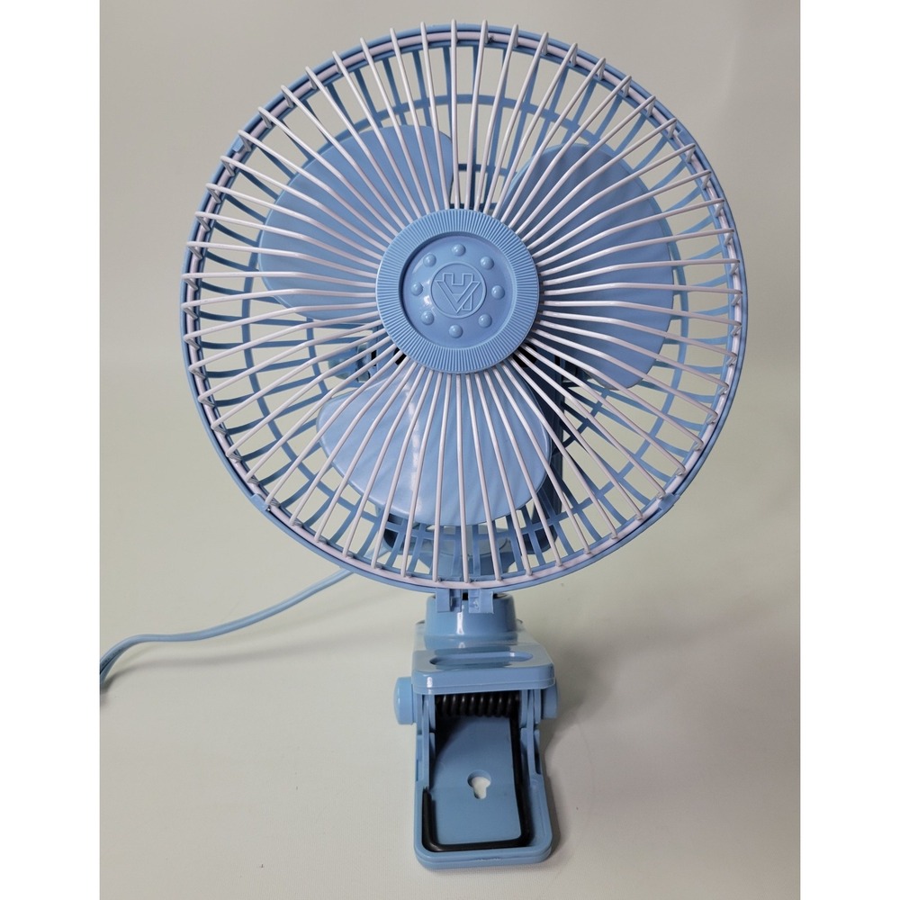 Holmes Air HACP-6 Vintage Blue Clip On Personal Fan 2 Speed 6 Inch Electric